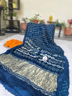 Modal silk bandhani sarees