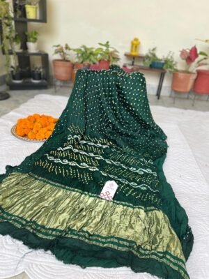 Modal silk bandhani sarees