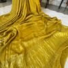 Plain Modal Silk Saree with Tissue Pallu