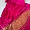 Plain Modal Silk Saree with Tissue Pallu