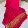 Plain Modal Silk Saree with Tissue Pallu