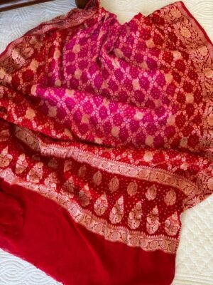 Pure Georgette Bandhani Dupatta