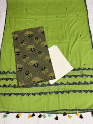 IMG-20241217-WA0025 Ajrakh cotton hand embroidery mirror work suit set