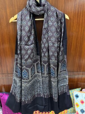 Modal silk Ajrakh Dupatta