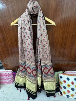 Modal silk Ajrakh Dupatta