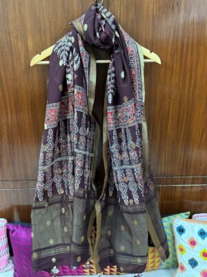 IMG-20241217-WA0104 Moonga silk Ajrakh Dupatta