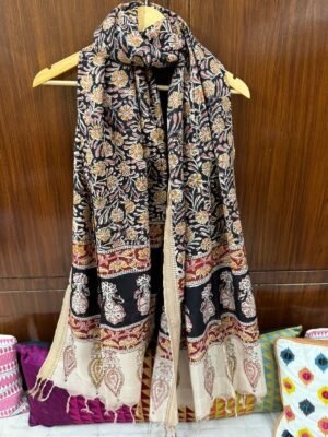 Kalamkari cotton silk Dupatta