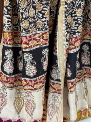 Kalamkari cotton silk Dupatta