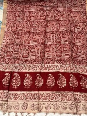 Kalamkari cotton silk Dupatta