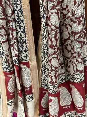Kalamkari cotton silk Dupatta