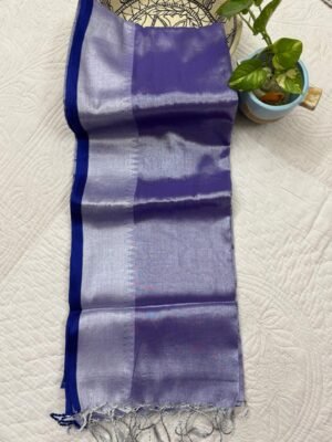 mul mul tissue saree temple border