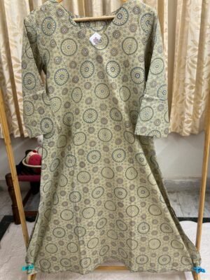 Ajrakh Handblock Printed Cotton Kurta