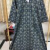 Ajrakh Handblock print A line cotton stitched kurta