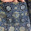 Ajrakh Handblock print A line cotton stitched kurta