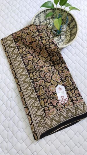 Kalamkari mul cotton saree with blouse