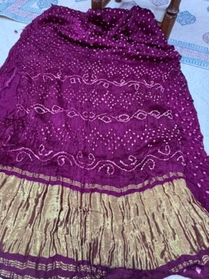 Modal silk bandhani sarees