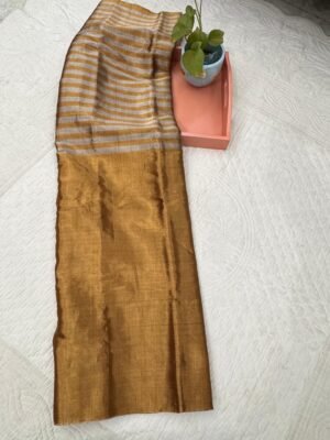 Handwoven Chanderi pure tissue saree With Blouse
