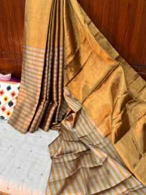 Handwoven Chanderi pure tissue saree With Blouse