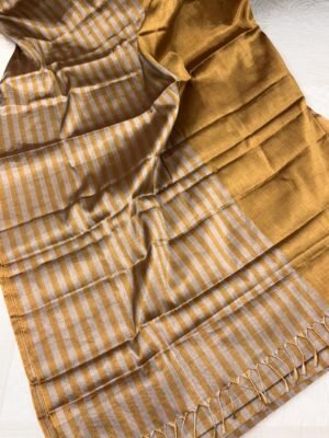 Handwoven Chanderi pure tissue saree With Blouse
