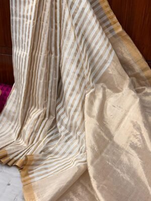 Handwoven Chanderi pure tissue saree With Blouse