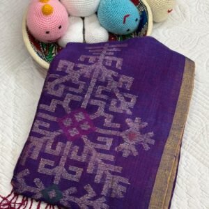 Handwoven Linen Jamdani Saree