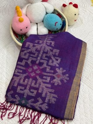 Handwoven Linen Jamdani Saree