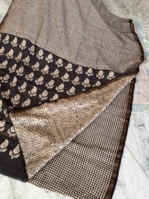 Handblock print Chanderi Silk Sarees
