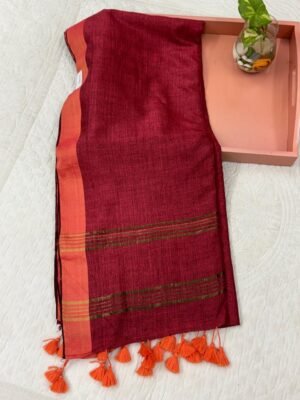 IMG-20250317-WA0019 Modal cotton plain saree with Kalamkari cotton silk blouse