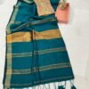 Modal cotton plain saree with Kalamkari cotton silk blouse
