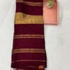 Modal cotton plain saree with Kalamkari cotton silk blouse