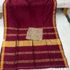 Modal cotton plain saree with Kalamkari cotton silk blouse