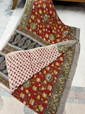 IMG-20250320-WA0056 Kalamkari Cotton Silk Saree with Matching Blouse