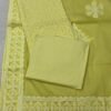 Pure Cotton Appliqué Cutwork Suit Set – 3-Piece
