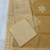 Pure Cotton Appliqué Cutwork Suit Set – 3-Piece