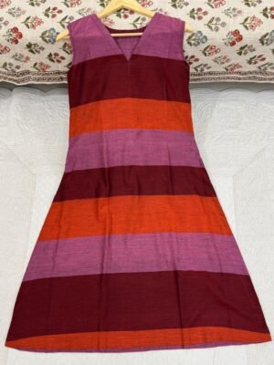 Handloom Sleeveless One Piece Dress