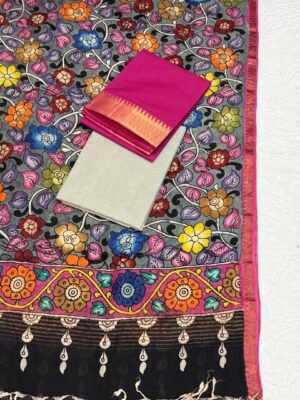 Kalamkari Handpainted Dupatta Suit Set