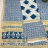 Pure Cotton Suit Set with Woven Border Dupatta - 3 Piece