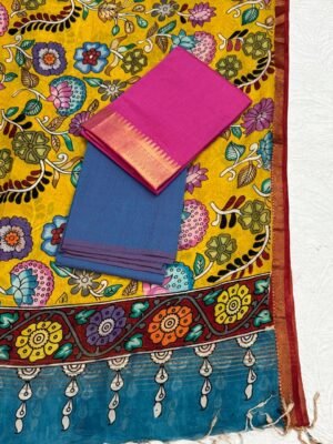 Kalamkari Handpainted Dupatta Suit Set