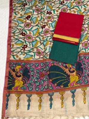 Kalamkari Handpainted Dupatta Suit Set