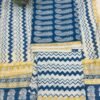 Pure Cotton Suit Set with Woven Border Dupatta - 3 Piece
