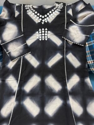 Elegant Mirror Work Cotton Kurta – Free Size | A-Line Loose Fit