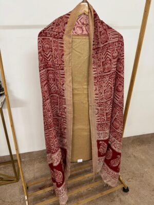 Chanderi Fabric with Kalamkari Cotton Silk Dupatta – No Bottom
