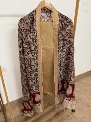 2-Piece Chanderi Silk Set with Dupatta – No Bottom