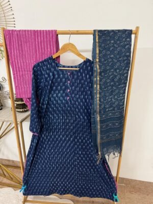 Ready-to-Wear 3-Piece Cotton Suit Set – Indigo