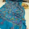 Kantha Work Hand-Embroidered Soft Silk Saree with Blouse