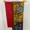Raw Silk 2-Piece Suit Set with Handpainted Kalamkari Silk Dupatta