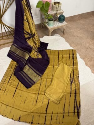 Modal Silk Shibori Tie & Dye Suit Set