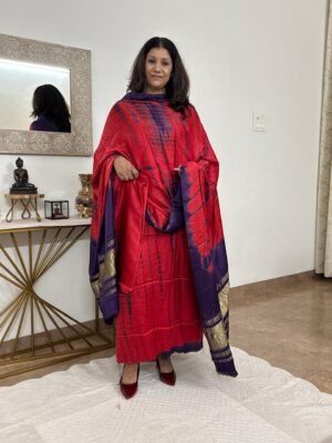 Modal Silk Shibori Tie & Dye Suit Set