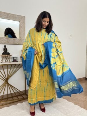 Modal Silk Shibori Tie & Dye Suit Set