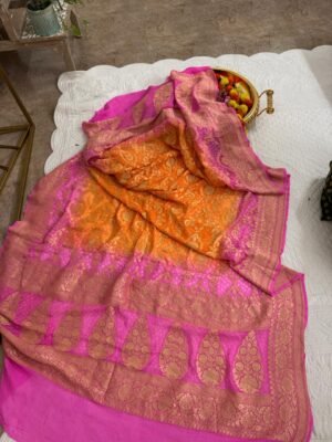 Handloom Pure Georgette Neemzari Dupatta